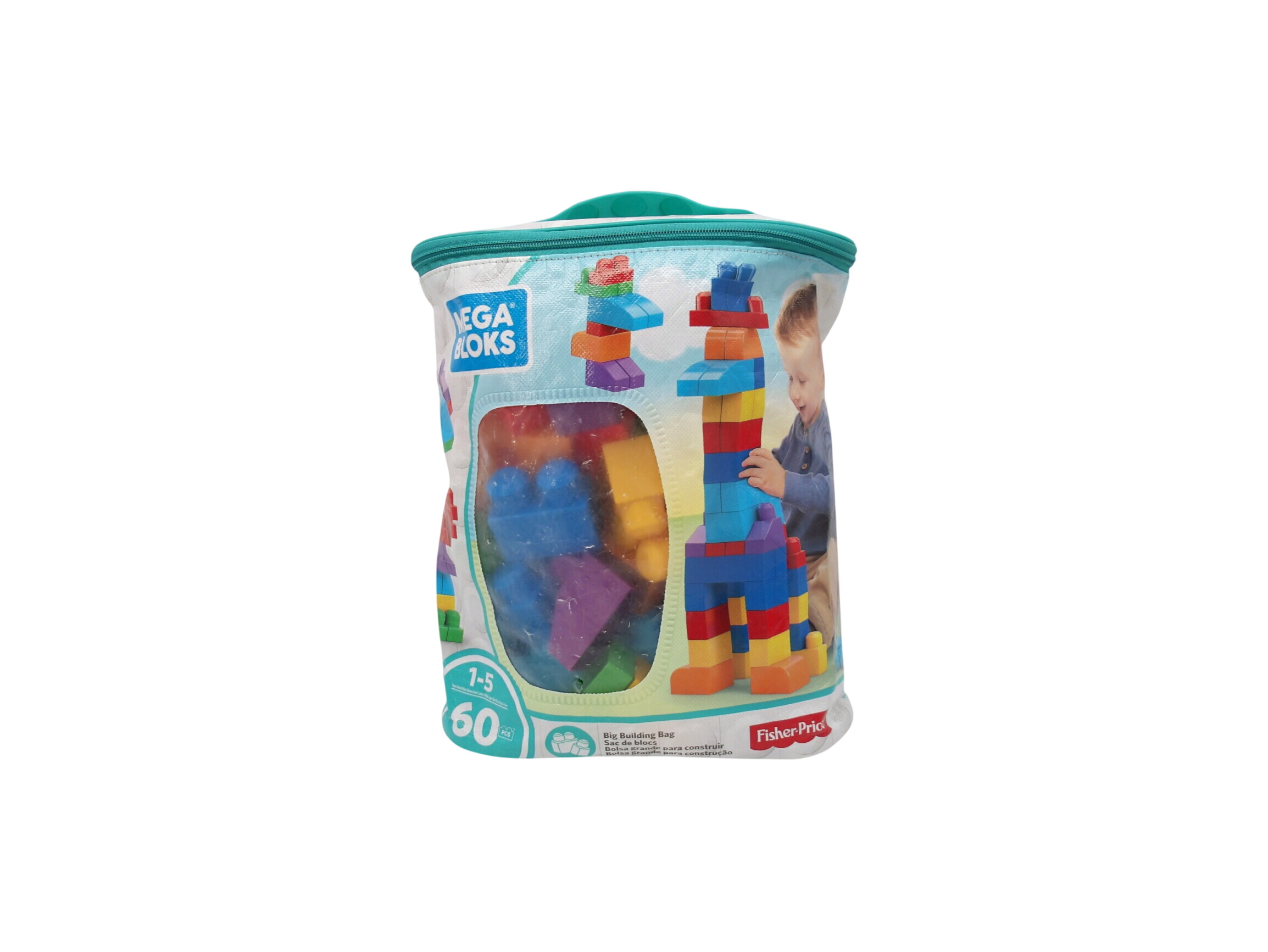 Mega Bloks - Sac medium 60 briques  Très bon état -  reconditionné disponible sur Label Emmaüs
